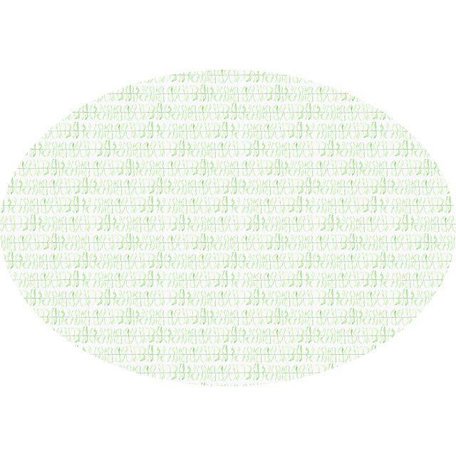 Leaf print green and white oval linen tablecloth 