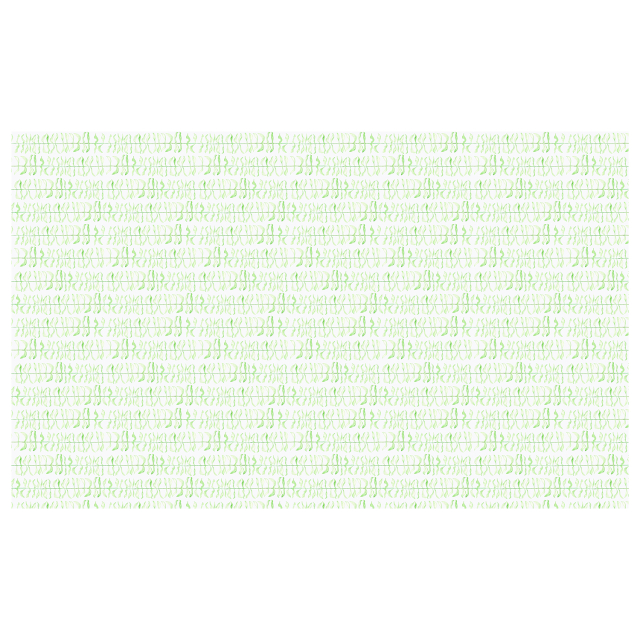 White linen rectangular tablecloth printed with green leaves watercolor print