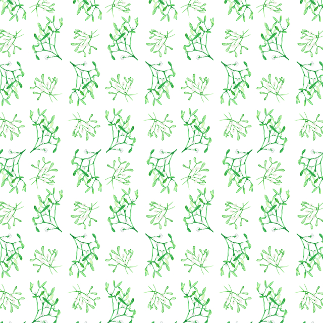 Mistletoe Square Linen Tablecloth Christmas Green and White