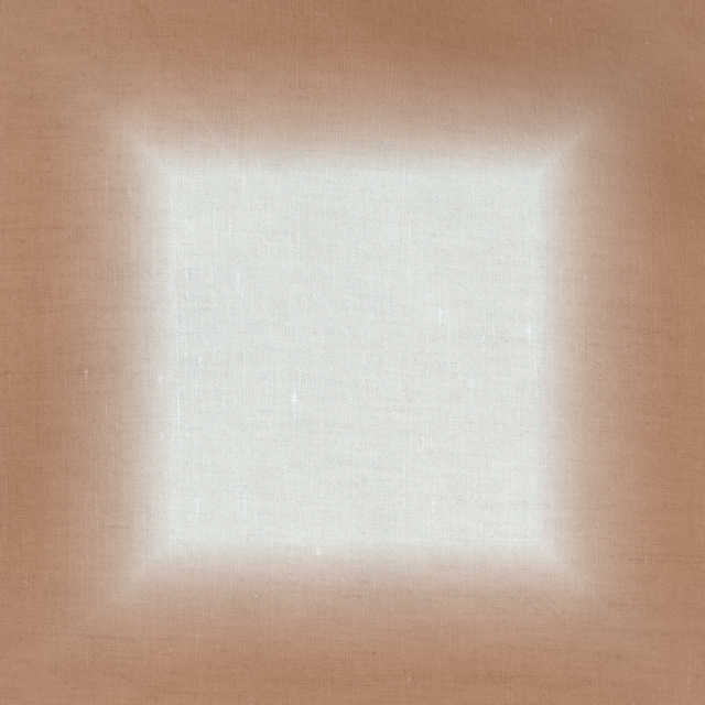 Ombre Square Tablecloth Terracotta Natural Linen