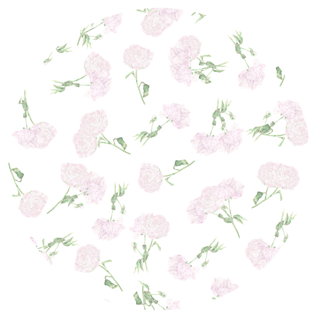 Peony Round Linen Tablecloth