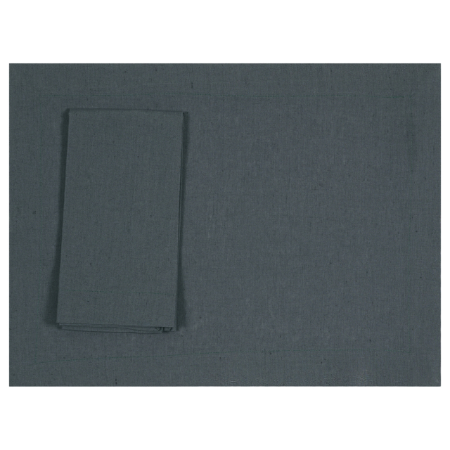 Petrol forest green linen placemat