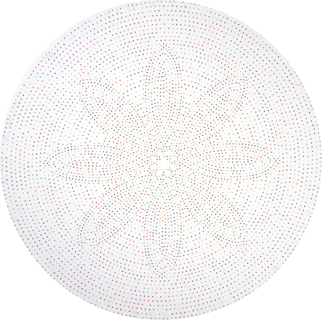 Polka dot tablecloth round linen Huddleson Piccadilly