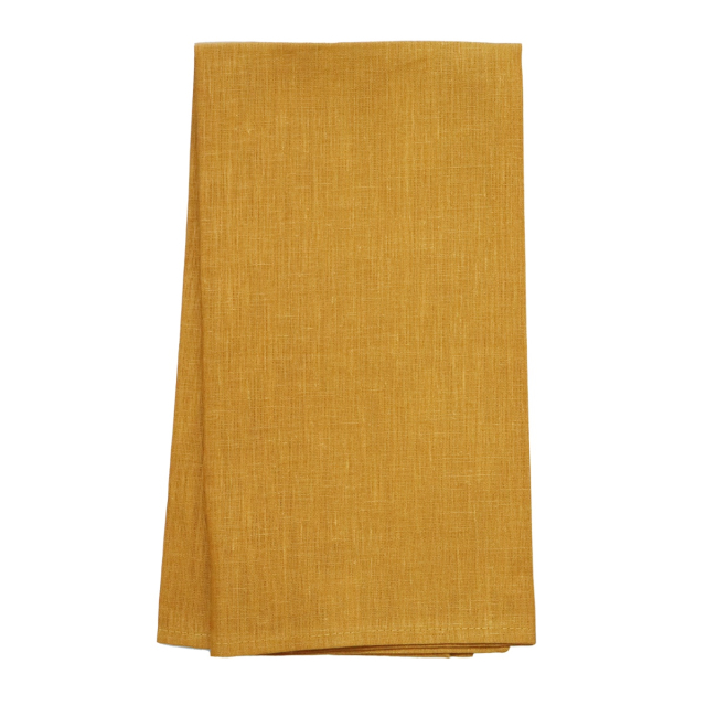 saffron gold linen hand towel tea towel
