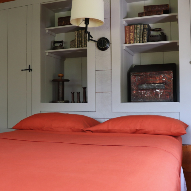 Sienna Terracotta Linen Top Sheet