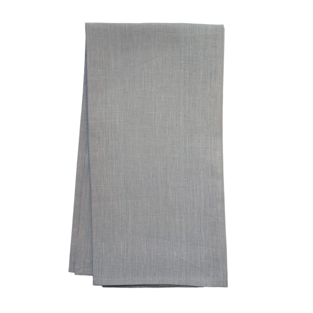 silver grey linen hand towel tea towel