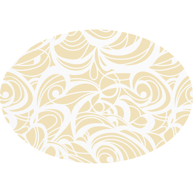 Huddleson gold and white swirl printed Italian ovak linen tablecloth