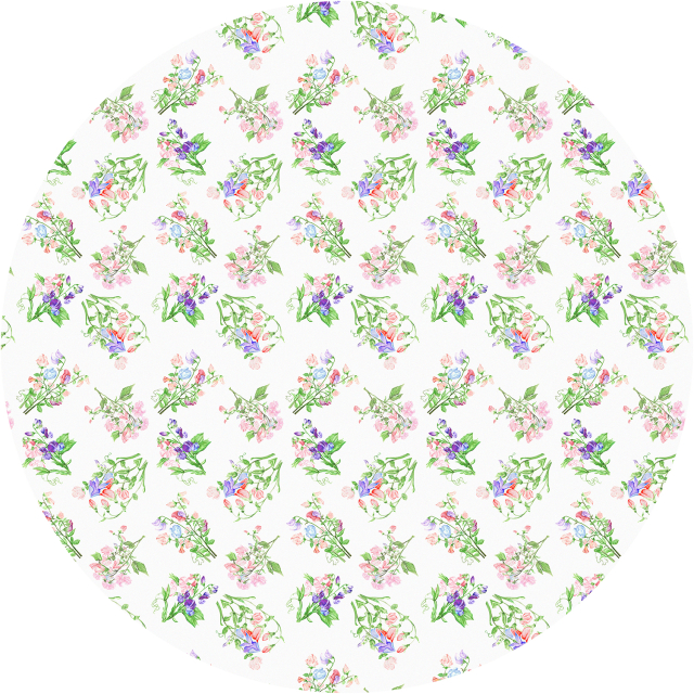 Sweet pea round linen tablecloth