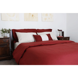 Burgundy Linen Duvet Cover <br>$365