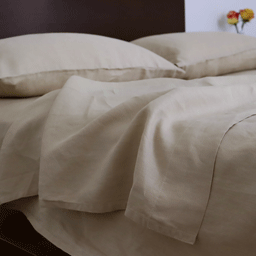 Camel Linen Sheets <br> $340