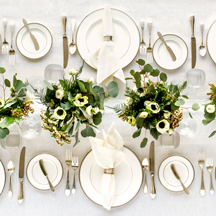 Ivory Tablecloth Rectangle<br>$250
