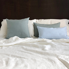 Ivory Cream Linen Bed Sheets<br> $340
