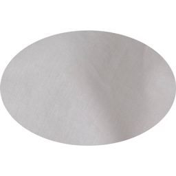 Silver Grey Oval Linen Tablecloth <br> $215