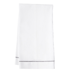 Hemstitch White Linen Hand Towel <br>$36