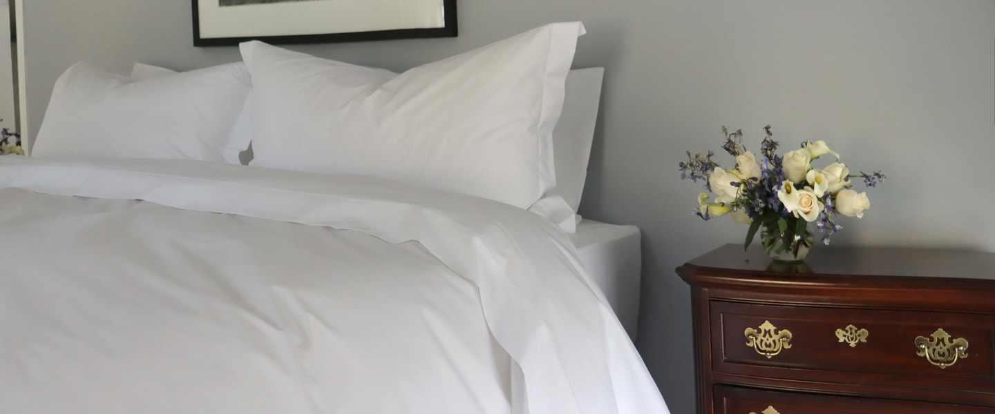 White Percale Duvet Cover & Shams