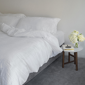 White Linen Duvet Cover <br> $365