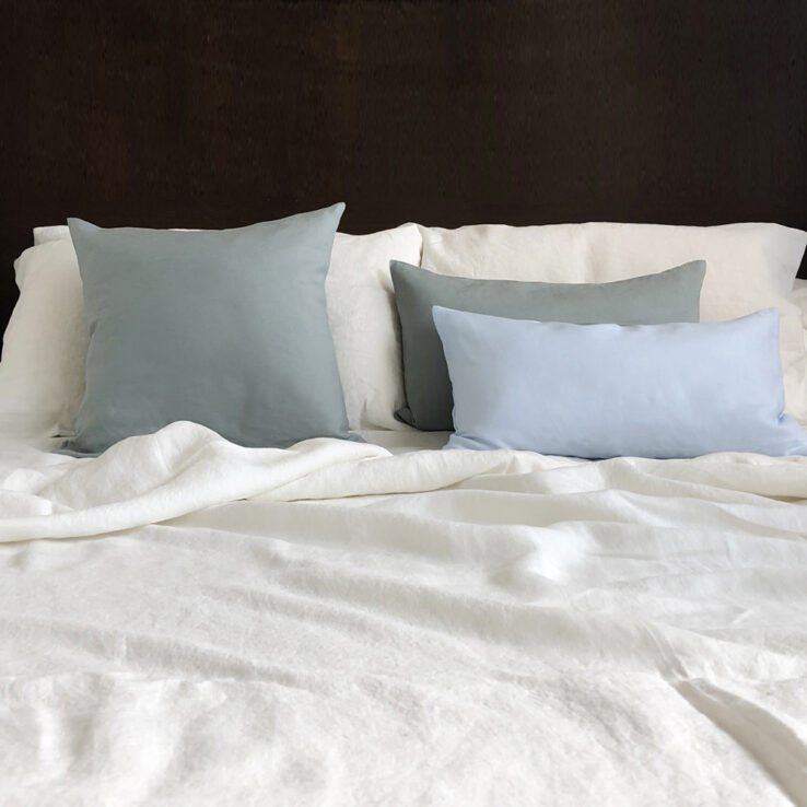 Ivory Sheets Bedding Italian Linen Organic Soft Relaxed Cozy Comforter
