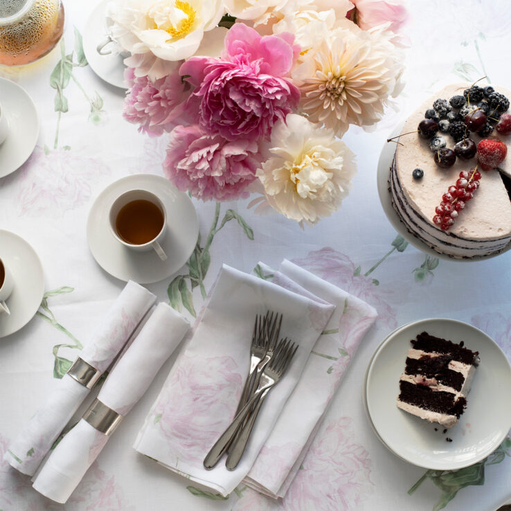 Peony Tablecloth and Napkins
