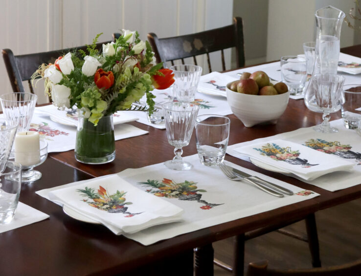 floral print summer placemats and napkins