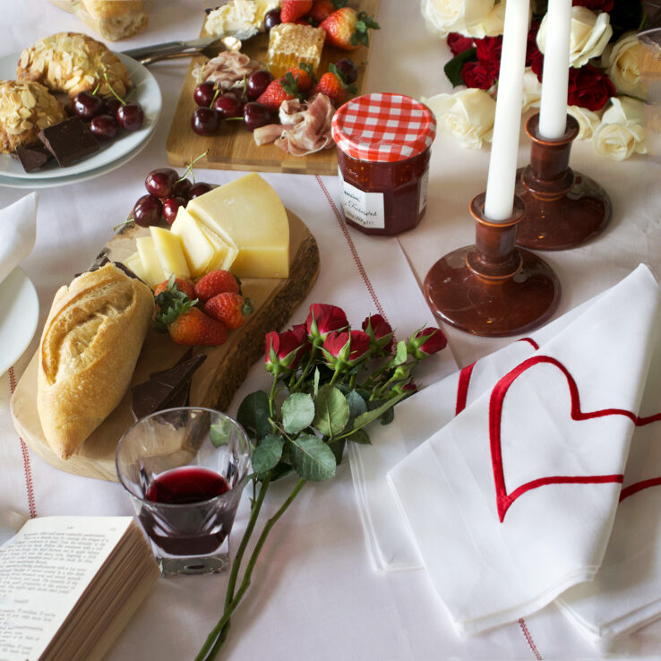 monogrammed linen napkin