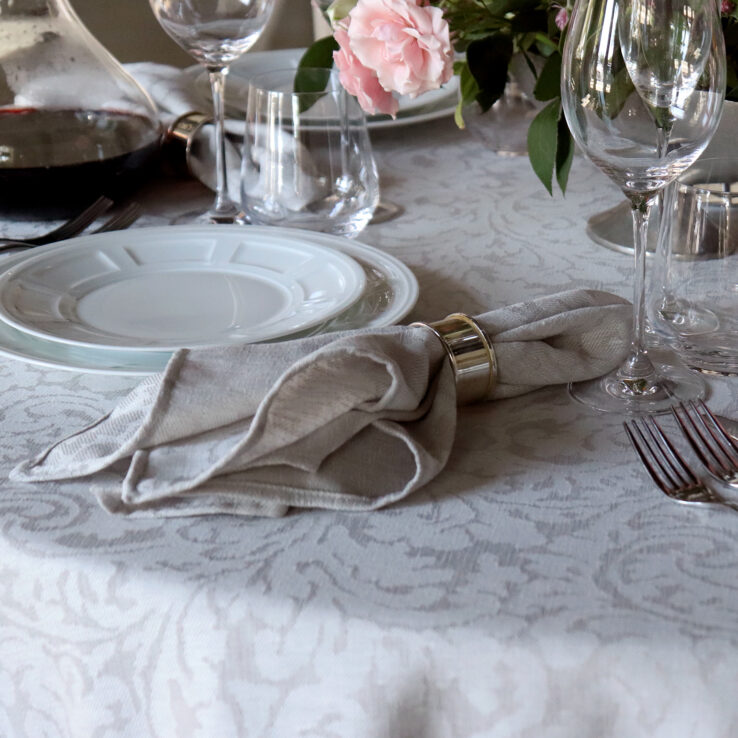 silver tablecloth for Hanukkah