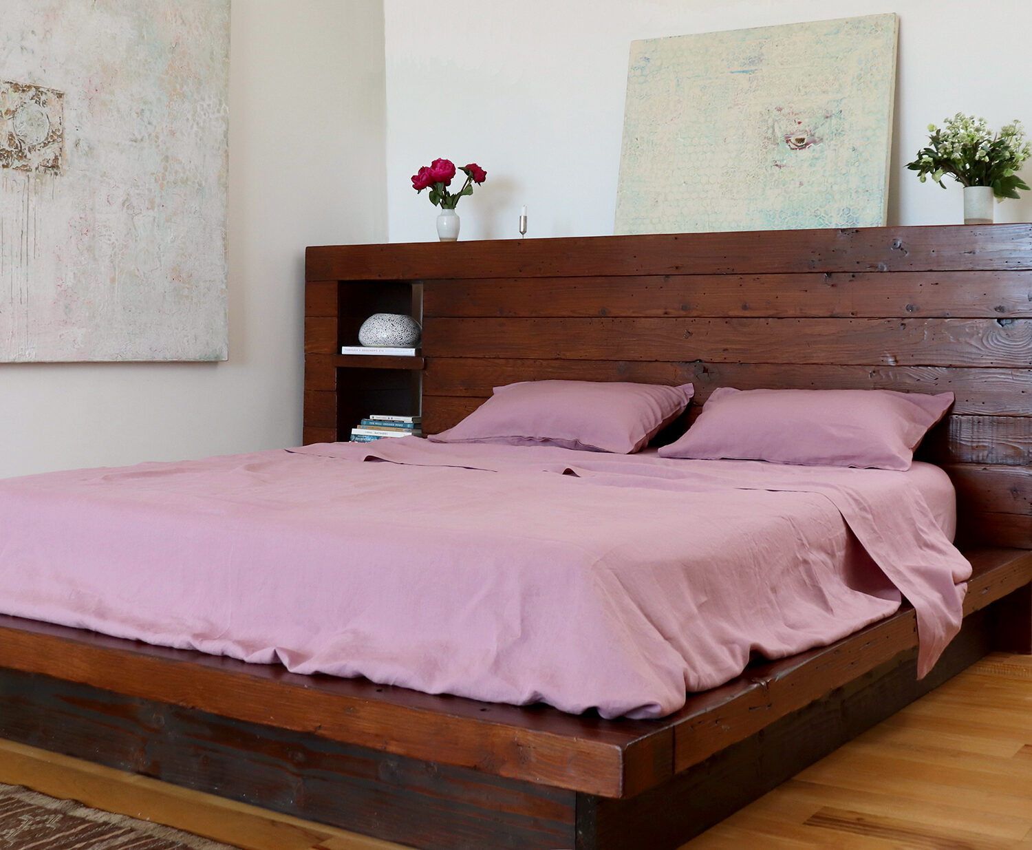 dark pink valentines day linens