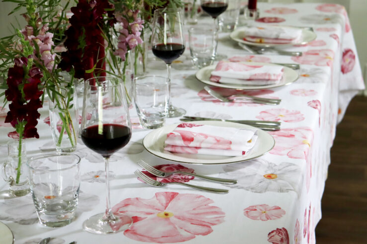 floral print valentine's linens Poppy