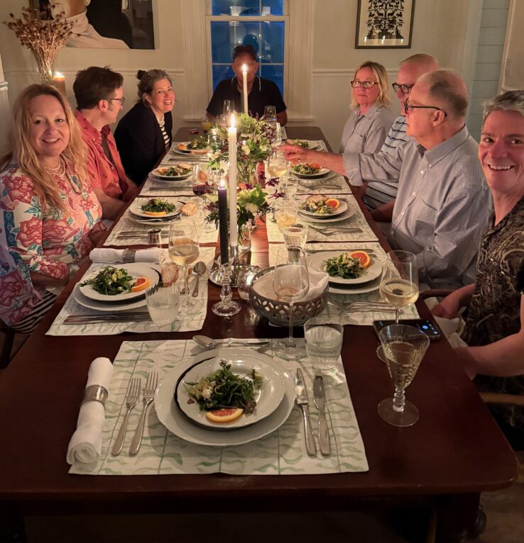 hosting with Huddleson Spring dinner party rocket citrus salad 